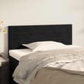 vidaXL Sänggavel svart 90x5x78/88 cm sammet art