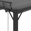 Miniatyrbild 6 av 8: vidaXL Paviljong med lamelltak 3x4 m antracit tyg och aluminium Antracit