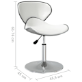 Miniatyrbild 10 av 10: vidaXL Matstolar 2 st vit konstläder Vit