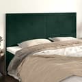 vidaXL Sänggavel mörkgrön 160x5x118/128 cm sammet Grön