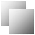 vidaXL Väggspeglar 2 st 60x60 cm fyrkantig glas Silver