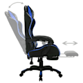 Miniatyrbild 5 av 10: vidaXL Gamingstol med RGB LED-lampor blå och svart konstläder multifärg