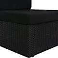 Miniatyrbild 10 av 10: vidaXL Modulsoffa 2-sits konstrotting svart Svart