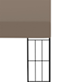 Miniatyrbild 4 av 5: vidaXL Väggmonterad paviljong 4x3 m taupe tyg Taupe