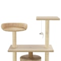 Miniatyrbild 4 av 8: vidaXL Katt klösträd med sisalpelare 95 cm beige Beige