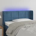 vidaXL Sänggavel LED Mörkblå 93x16x78/88 cm sammet Blå