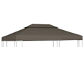 Miniatyrbild 1 av 6: vidaXL Paviljongtak med ventilering 310 g/m² 4x3 m taupe Taupe