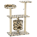 Miniatyrbild 2 av 7: vidaXL Katt klösträd med sisalpelare 95 cm tassavtryck beige Beige