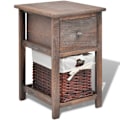 Miniatyrbild 1 av 6: vidaXL Shabby Chic nattduksbord trä brun Brun