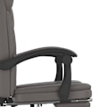 Miniatyrbild 9 av 10: vidaXL Kontorsstol grå konstläder Grå