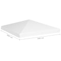 Miniatyrbild 7 av 7: vidaXL Paviljongtak 270 g/m² 3x3 m vit Vit