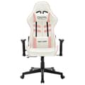 vidaXL Gamingstol vit och rosa konstläder multifärg