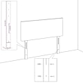 Miniatyrbild 5 av 8: vidaXL Huvudgavlar 2 st svart 100 x 5 x 78/88 cm konstläder Svart