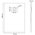 Miniatyrbild 5 av 5: vidaXL Duschkar SMC vit 100x70 cm Vit