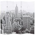 Miniatyrbild 1 av 5: vidaXL Hopfällbar rumsavdelare New York i dagtid 200x170 cm svart/vit multifärg