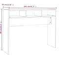 Miniatyrbild 7 av 8: vidaXL Avlastningsbord rökfärgad ek 105x30x80 cm konstruerat trä Brun