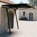 Miniatyrbild 1 av 10: vidaXL Markis med stolpar automatisk infällbar 3x2,5 m antracit Antracit