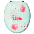 Miniatyrbild 4 av 9: vidaXL Toalettsits med lock MDF flamingo multifärg