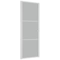 vidaXL Innerdörr 76x201,5 cm vit matt glas och aluminium Vit