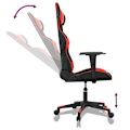 Miniatyrbild 6 av 10: vidaXL Gamingstol svart och röd konstläder Svart