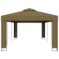 Miniatyrbild 3 av 6: vidaXL Paviljong dubbla tak 3x6 m taupe 180 g/m² Taupe