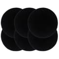 vidaXL Bordstabletter 6 st svart 38 cm rund bomull Svart