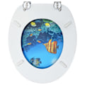 Miniatyrbild 5 av 9: vidaXL Toalettsitsar med lock 2 st MDF djupt hav multifärg