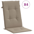 Miniatyrbild 2 av 10: vidaXL Stolsdynor 4 st taupe 120x50x3 cm tyg Taupe