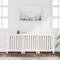 Miniatyrbild 3 av 8: vidaXL Elementskydd vit 210x21x85 cm massiv furu Vit