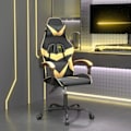 Miniatyrbild 10 av 10: vidaXL Snurrbar gamingstol svart och guld konstläder Guld