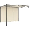 vidaXL Trädgårdspaviljong med draperier 3x3x2,25m gräddvit Creme