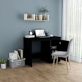 Miniatyrbild 3 av 9: vidaXL Skrivbord svart 100x50x76 cm konstruerat trä Svart