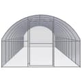 vidaXL Hönsbur för utomhusbruk 3x12x2 m galvaniserat stål Silver