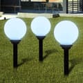 vidaXL Utomhuslampor 6 st LED 20 cm med markspett Vit