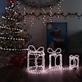 Miniatyrbild 3 av 9: vidaXL Juldekoration julklappar med 180 LED inomhus/utomhus Vit