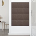 Miniatyrbild 5 av 8: vidaXL Väggpaneler 12 st Taupe 30x30 cm tyg 1,08 m² Taupe