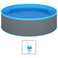 vidaXL Plaskpool med hängande skimmer och pump 350x90 cm grå Grå
