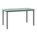 vidaXL Trädgårdsbord ljusgrå150x90x74 cm aluminium och glas grå