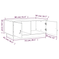 Miniatyrbild 10 av 10: vidaXL Soffbord 80x50x35 cm massiv furu Brun