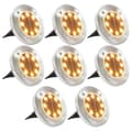vidaXL Marklampor soldrivna 8 st LED varmvit Vit