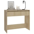 Miniatyrbild 4 av 8: vidaXL Avlastningsbord sonoma ek 89x41x76,5 cm konstruerat trä Beige