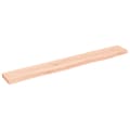 vidaXL Hyllplan 80x10x2 cm obehandlad massiv ek Brun