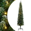 vidaXL Plastgran smal 300 LEDs 180 cm Grön