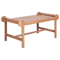 vidaXL Soffbord 100x50x45 cm massiv teak Brun
