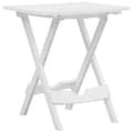 vidaXL Hopfällbart trädgårdsbord 44,5x38,5x50 cm vit Vit
