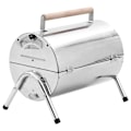 Miniatyrbild 6 av 10: vidaXL Portabel kolgrill dubbel rostfritt stål Silver