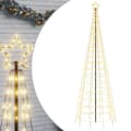 vidaXL LED julgran med spikar 570 LED varmvit 300 cm Vit