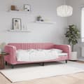 vidaXL Dagbädd rosa 90x200 cm sammet Rosa