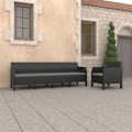 Miniatyrbild 1 av 10: vidaXL Loungegrupp för trädgården 2 delar m. dynor PP-rotting antracit Antracit