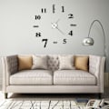 Miniatyrbild 1 av 4: vidaXL Väggklocka 3D modern design 100 cm XXL svart Svart